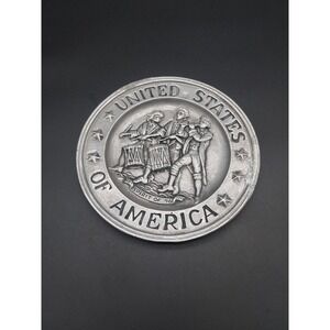 Vintage 1972 Sexton Collectible Metal Plate Americana Seal Eagle Wall Decor‎